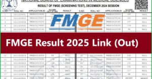 FMGE Results 2025